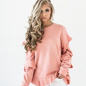 You're a Peach Ruffle Top